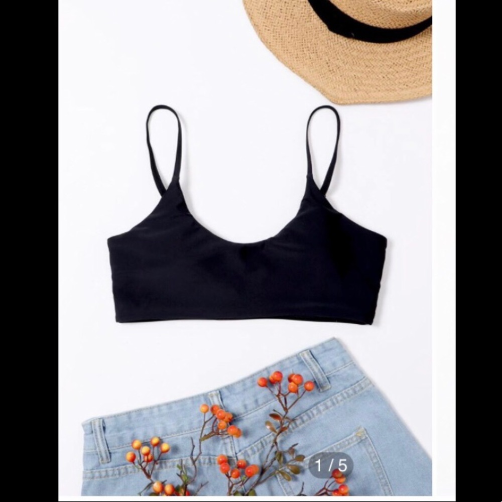 🖤 Plain Black Bikini Top 🖤 NWT